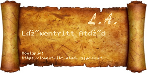 Löwentritt Atád névjegykártya